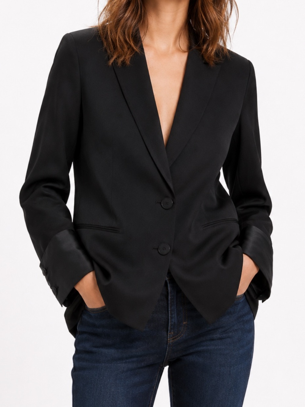 Rag & Bone - Women's Suit Tuxedo Blazer Jacket - Black - Size 10